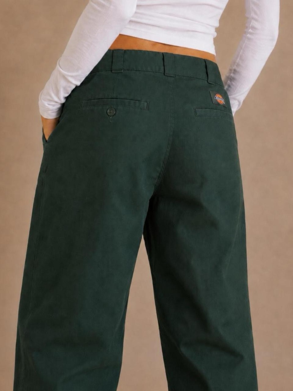 Forest green Dickies. Size 8